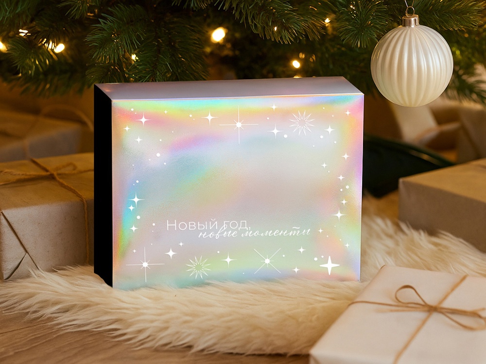 Подарочная коробка с голографическим шубером Aurora, L