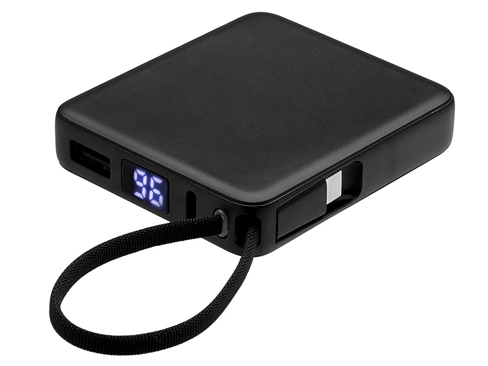 Внешний аккумулятор со встроенным кабелем USB-C Дэнси, 5000 мАч