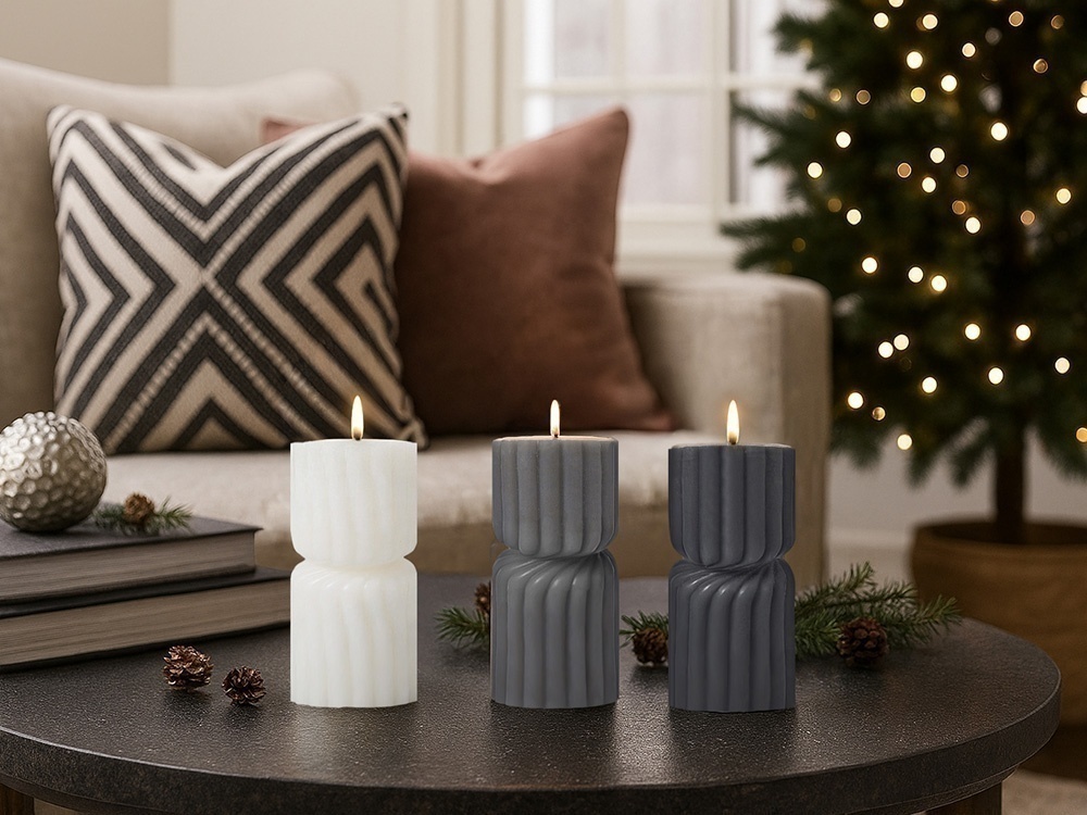 Набор свечей с гранями Vela