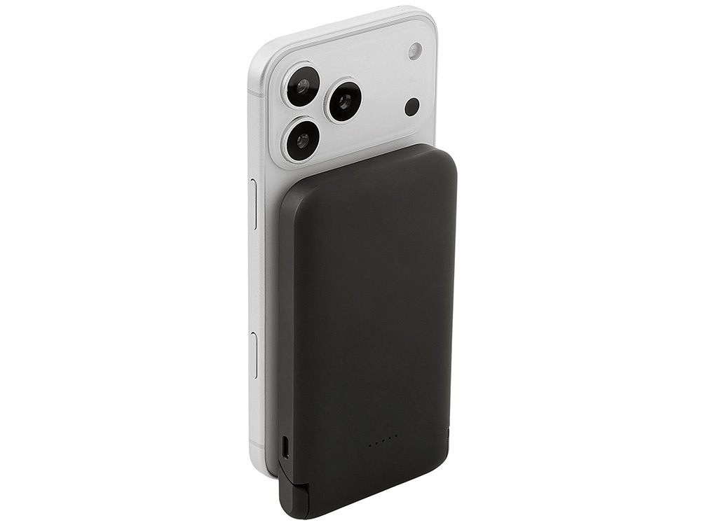 Беспроводной внешний аккумулятор с подсветкой лого и подставкой Magflash, 10000 мАч, 15 Вт