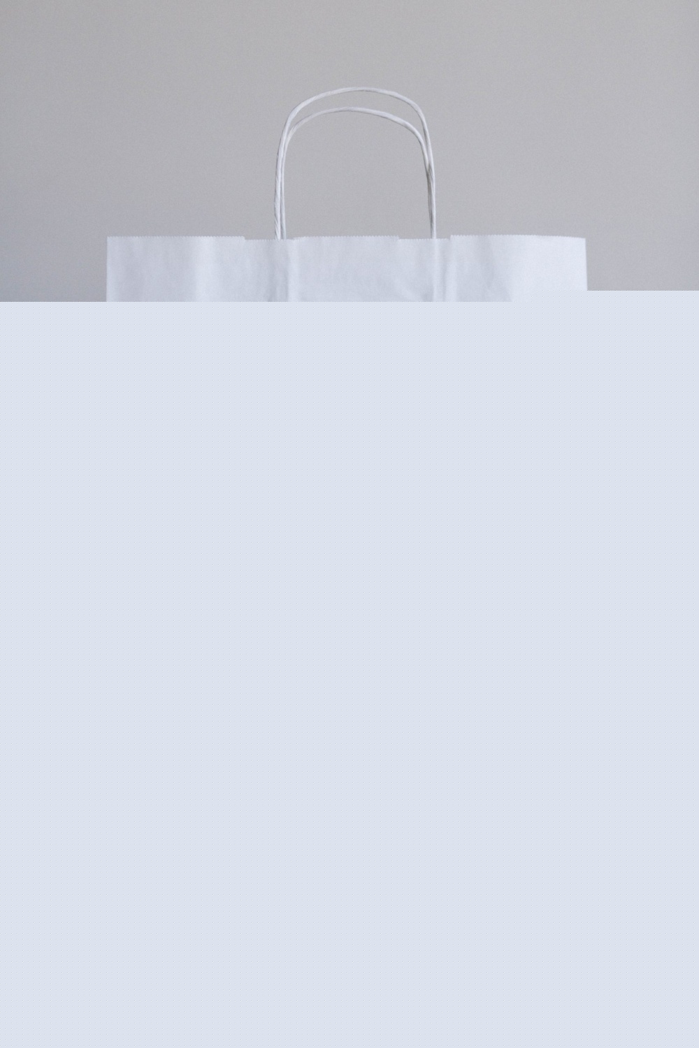 Пакет крафт, крученые ручки, 32*18*37 см (ш*г*в), белый 80 гр.