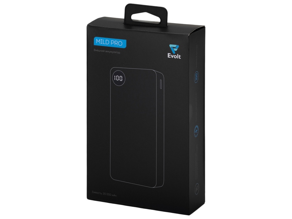 Внешний аккумулятор Mild Pro c быстрой зарядкой QC/PD, soft-touch, 20 000 mAh
