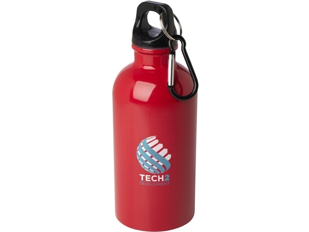 Одностенная бутылка для воды с карабином Oregon, 400 мл