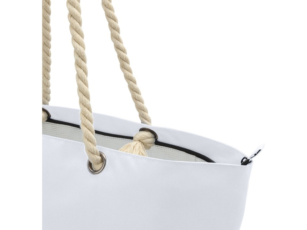 Пляжная сумка-холодильник Panama GRS из переработанных материалов с ручками-шнурками