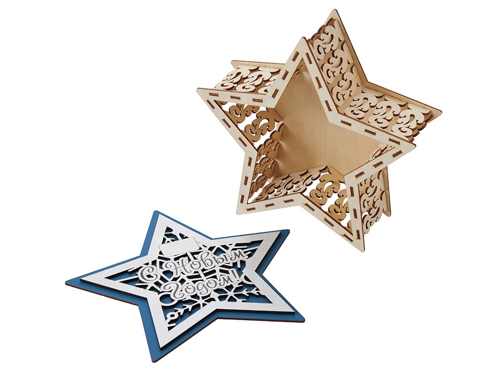 Шкатулка из фанеры в виде звезды Asteris