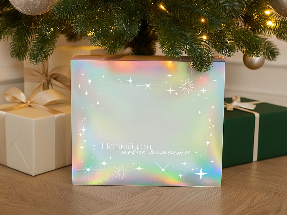 Подарочная коробка с голографическим шубером Aurora, L