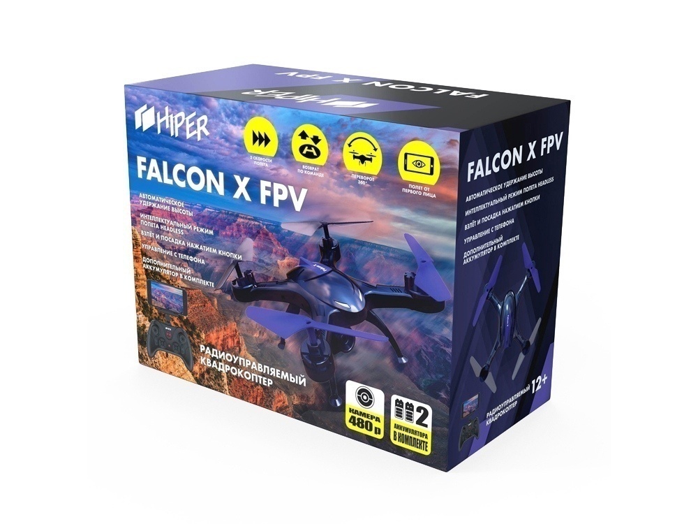 Радиоуправляемый квадрокоптер FALCON X FPV