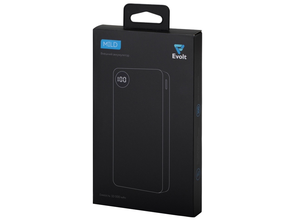 Внешний аккумулятор Mild, металлик soft-touch, 10 000 mAh
