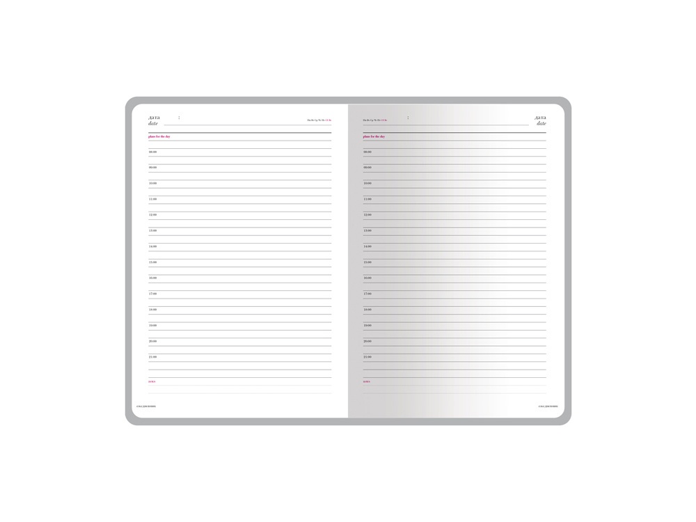 Ежедневник недатированный А5 Sidney Nebraska с золотым срезом и уголками