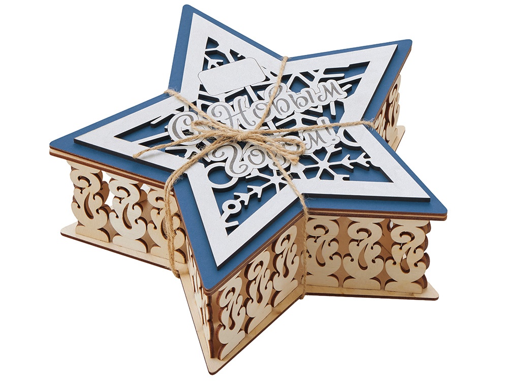 Шкатулка из фанеры в виде звезды Asteris