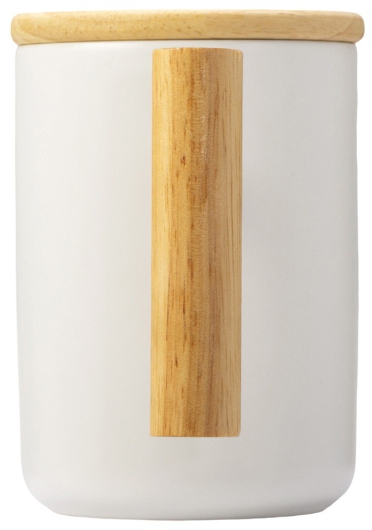 Кружка с ручкой и крышкой из каучукового дерева Jeny