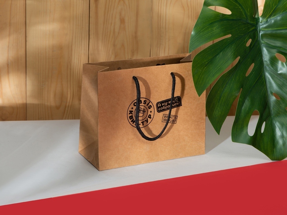 Пакет подарочный Kraft M