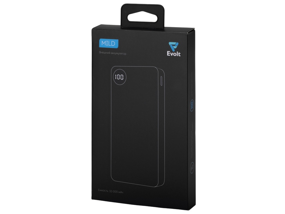 Внешний аккумулятор Mild, металлик soft-touch, 10 000 mAh