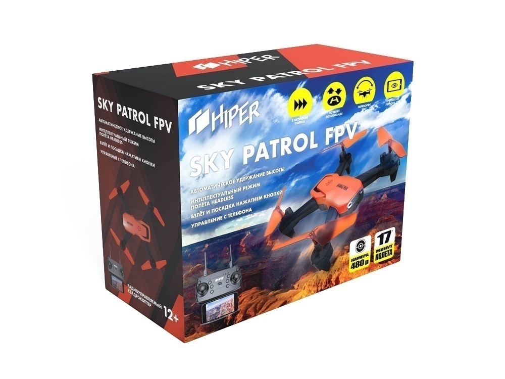 Радиоуправляемый квадрокоптер SKY PATROL FPV