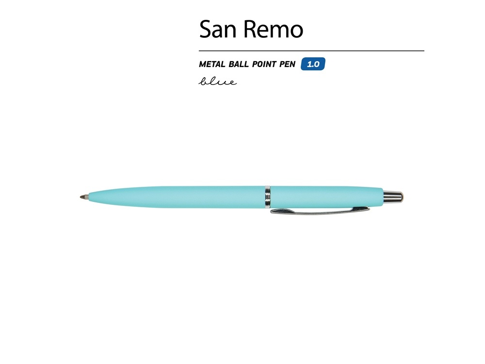 Ручка металлическая шариковая San Remo, софт-тач