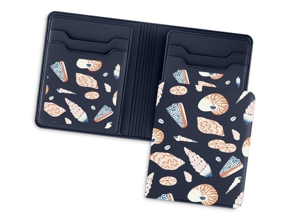 Картхолдер с отделением для наличных денег с возможностью полноцветной УФ-печати, софт-тач