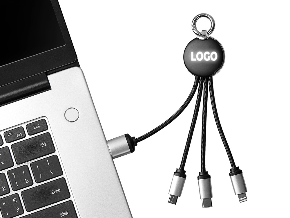 Зарядный кабель 3-в-1 с подсветкой лого Ion mini