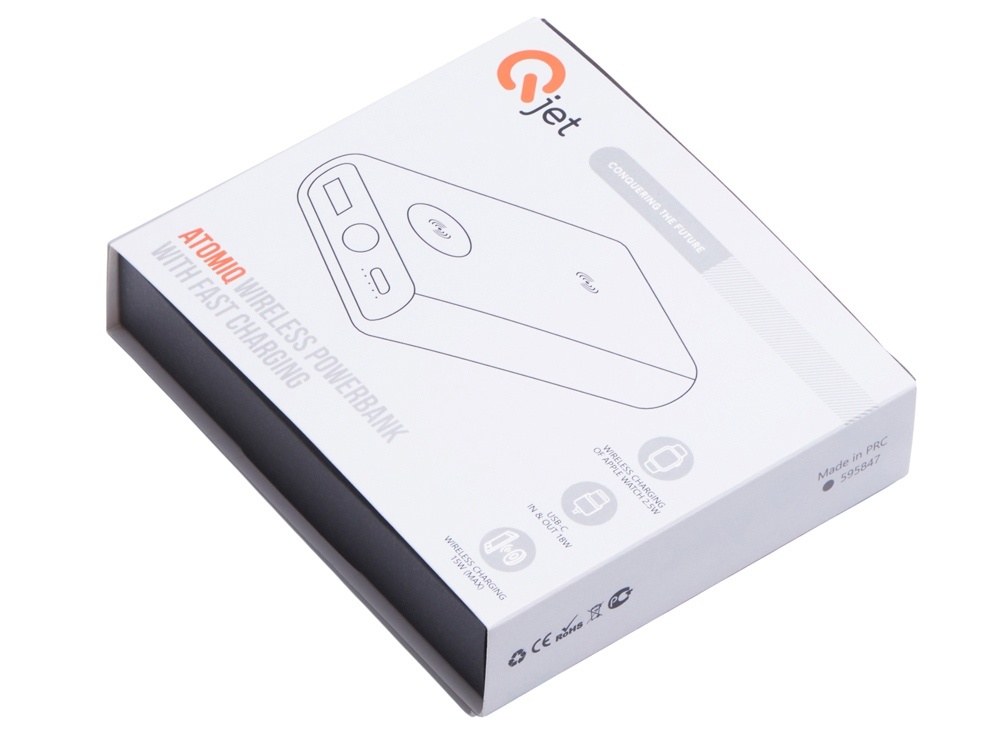 Внешний беспроводной аккумулятор 2-в-1 с функцией зарядки Apple Watch, QC/PD AtomIQ, 10000 мАч