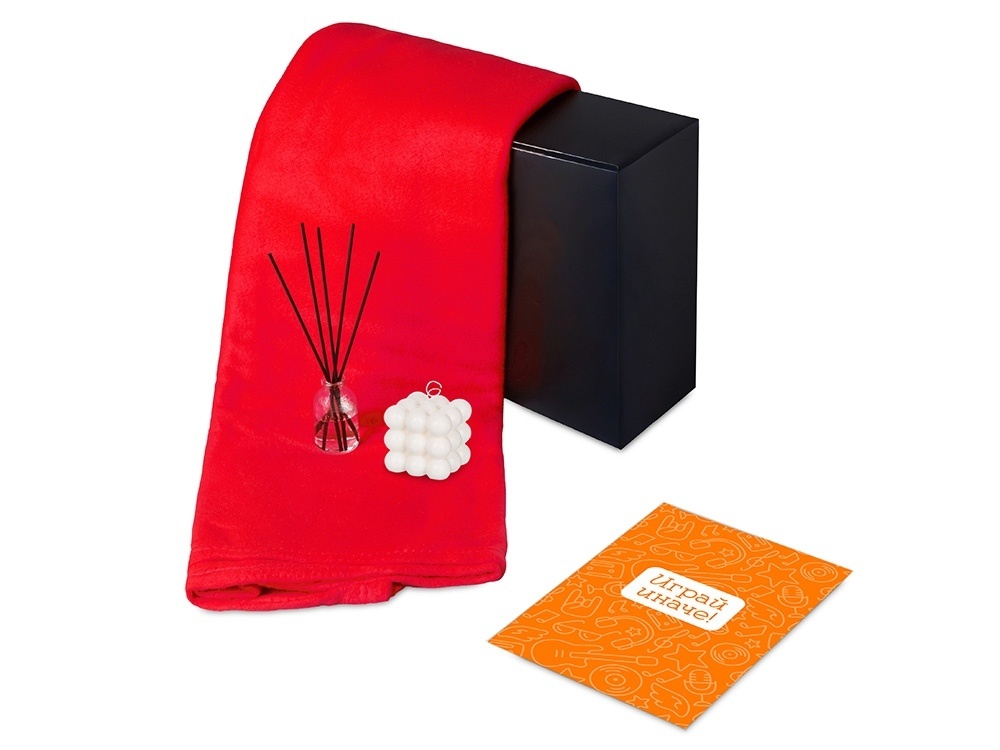 Подарочный набор Re:y. Cocoon с пледом, свечой и диффузором