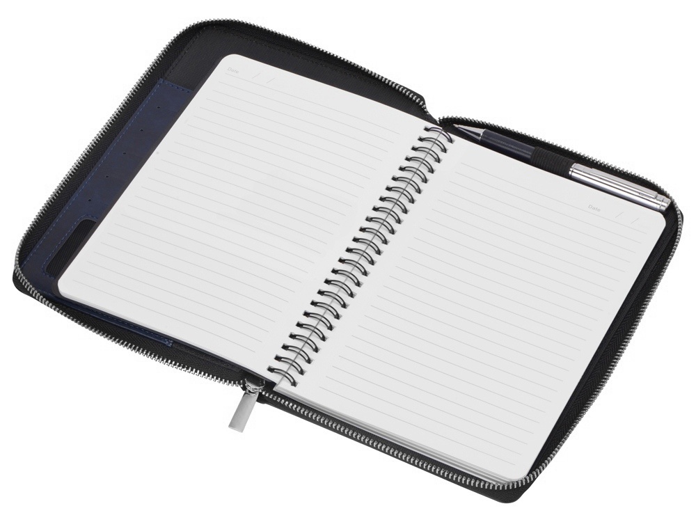 Бизнес-блокнот на молнии А5 Fabrizio с RFID защитой и ручкой