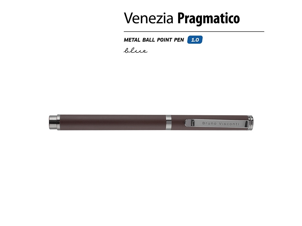 Ручка металлическая шариковая Venezia Pragmatico софт-тач