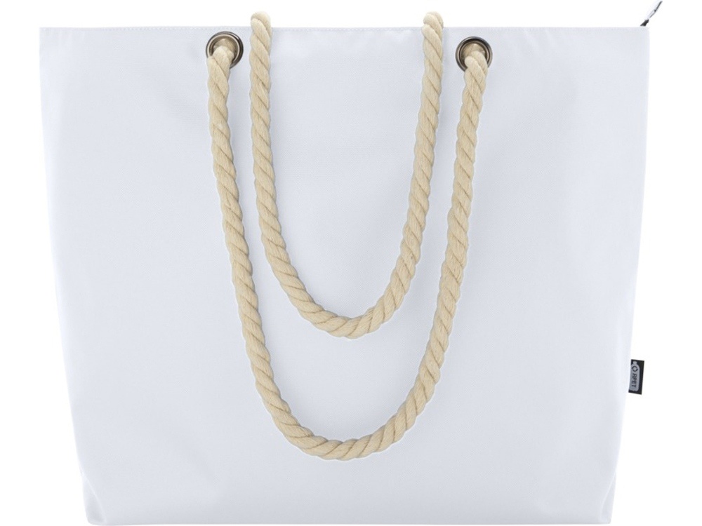 Пляжная сумка-холодильник Panama GRS из переработанных материалов с ручками-шнурками