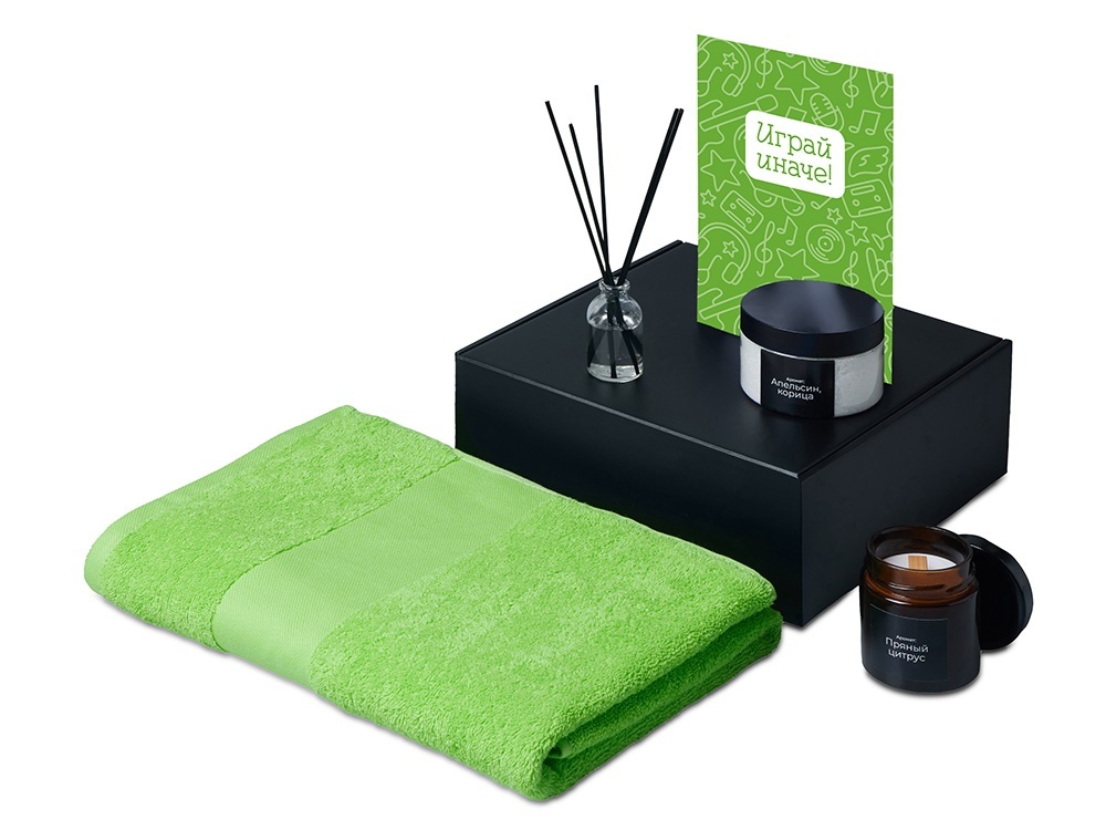 Подарочный набор Re:y. Care с полотенцем, солью для ванны и диффузором