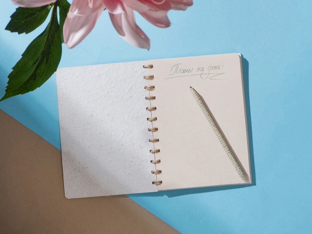 Блокнот А5 с бумажным карандашом и семенами цветов микс